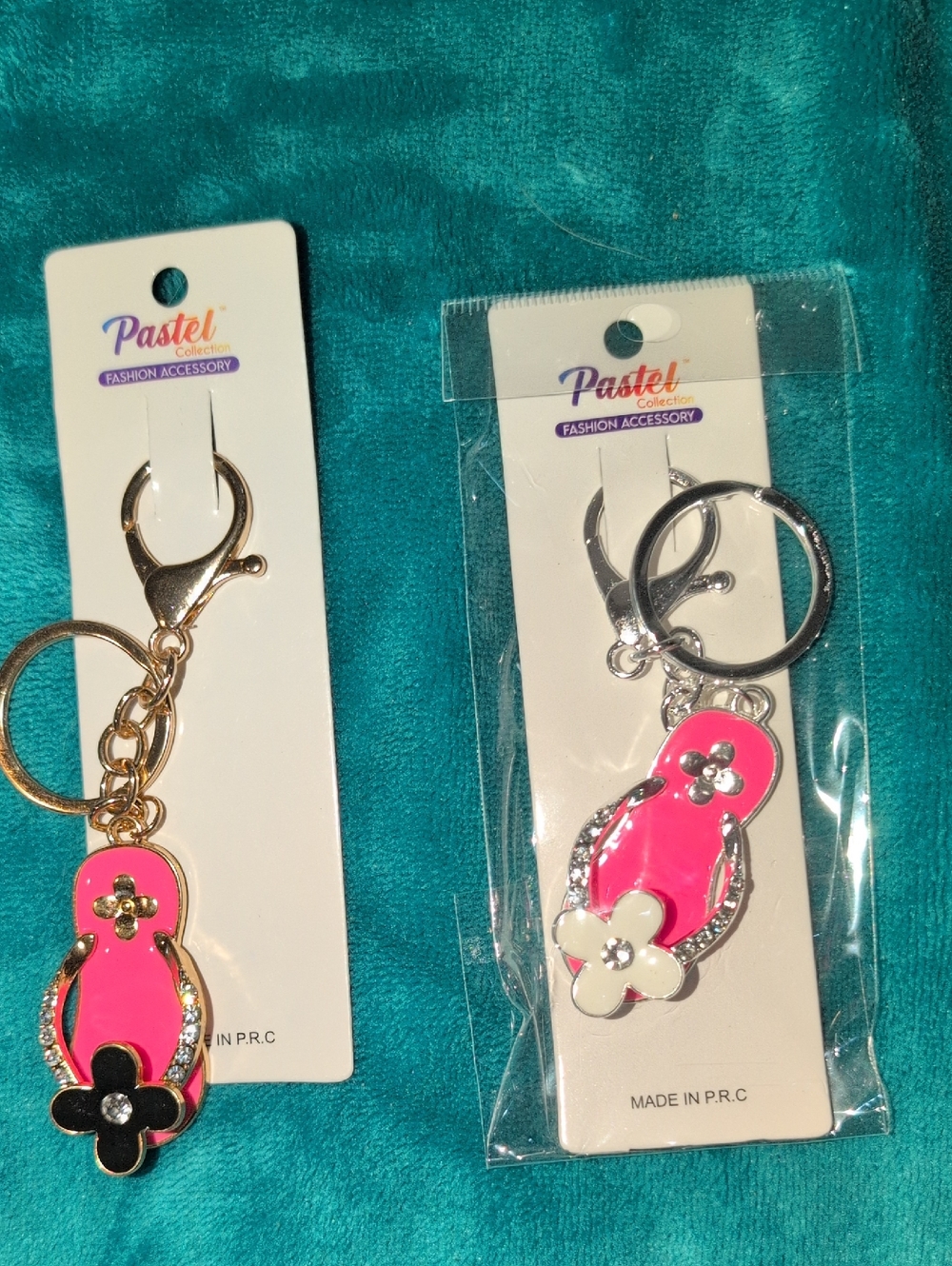 Pastels Collection Pink Flip Flop Keychain - Pick 1